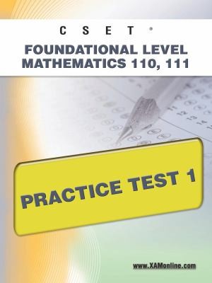 Cover for Cset Foundational Level Mathematics 110 111 Teacher Certification