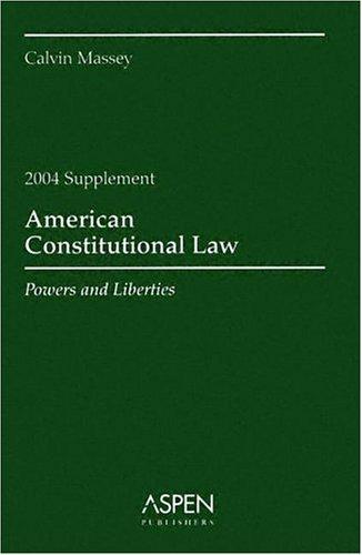 Cover for American Constitutional Law Supplement