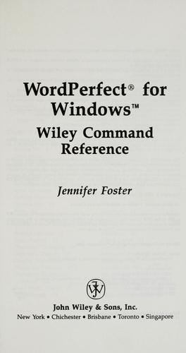 Cover for WordPerfect for Windows