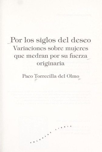 Cover for Por los siglos del deseo