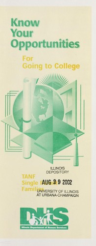 Cover for Know your opportunities for going to college