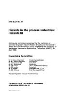 Cover for Hazards in the process industries