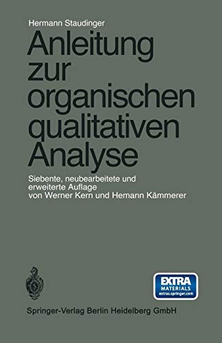 Cover for Anleitung zur organischen qualitativen Analyse