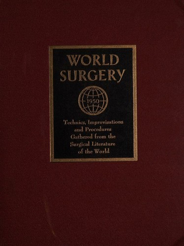 Cover for World surgery, 1950
