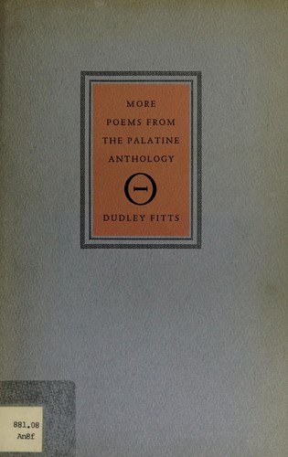 Cover for More poems from the Palatine anthology in English paraphrase