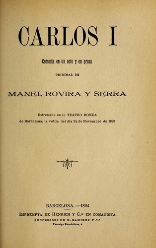 Cover for Carlos I