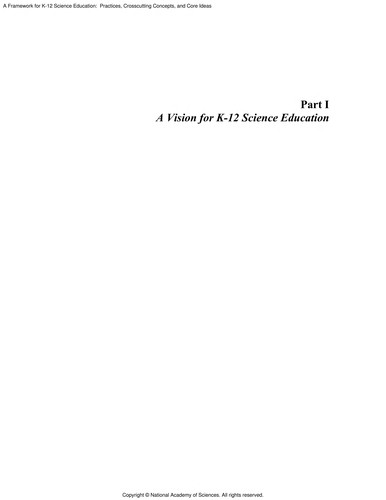 Cover for A framework for K-12 science education