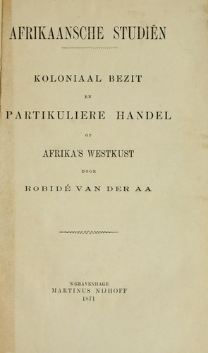 Cover for Afrikaansche studiën