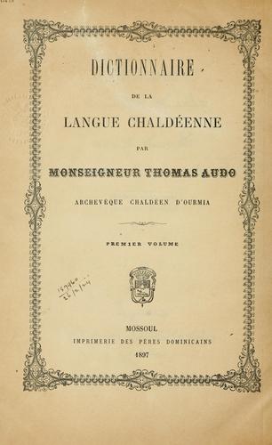 Cover for Dictionnaire de la langue Chaldêenne