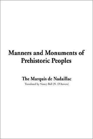 Cover for Manners and Monuments of Prehistoric Peoples