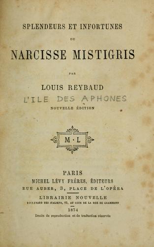 Cover for Splendeurs et infortunes de Narcisse Mistigris