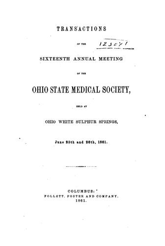 Cover for Transactions of the Annual Meeting