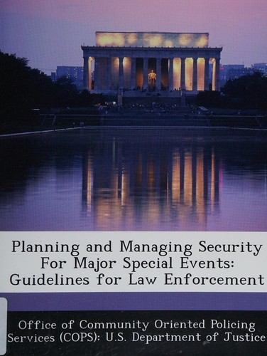 Cover for Planning and Managing Security for Major Special Events