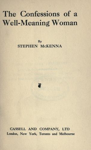 Cover for The confessions of a well-meaning woman.
