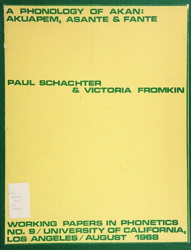 Cover for A phonology of Akan