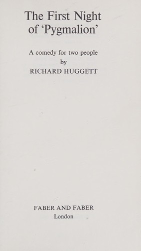 Cover for The first night of 'Pygmalion'