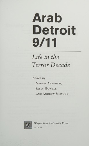 Cover for Arab Detroit 9/11