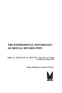 Cover for The Experimental psychology of mental retardation.