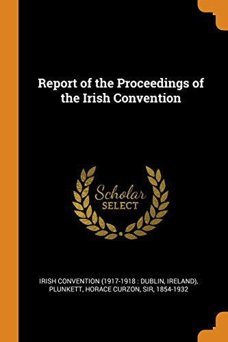Cover for Report of the Proceedings of the Irish Convention
