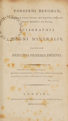 Cover for Sciagraphia regni mineralis secundum principia proxima digesti