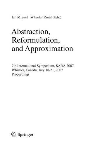 Cover for Abstraction, reformulation, and approximation