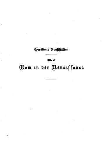 Cover for Rom in der Renaissance von Nicolaus V. bis auf Leo X.