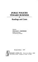 Cover for Public policies toward business