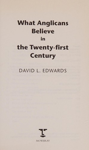 Cover for What Anglicans believe