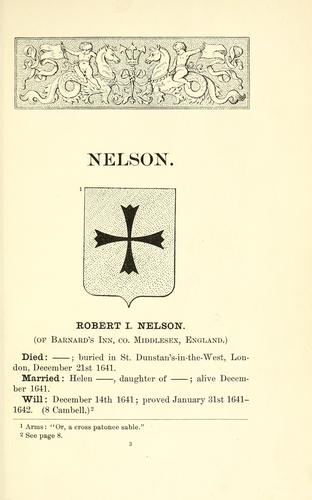Cover for Descent of John Nelson and of his children