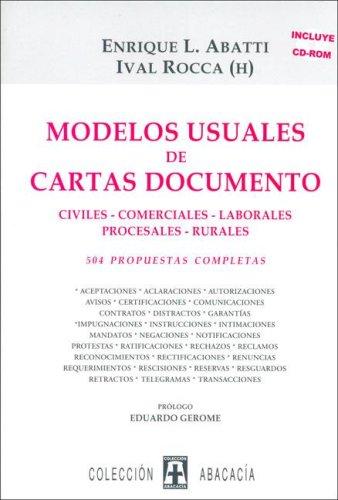 Cover for Modelos Usuales de Cartas Documento - Con CD-ROM