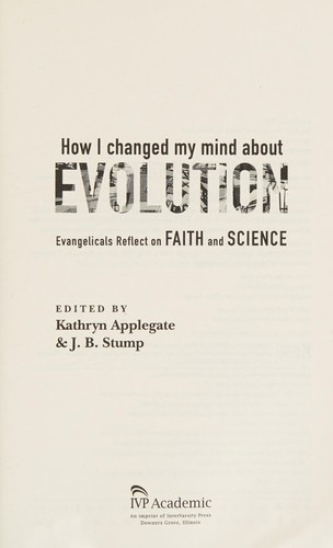 Cover for How I changed my mind about evolution