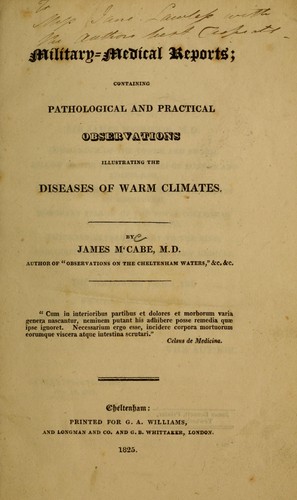 Cover for Military-medical reports