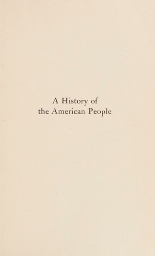 Cover for A history of the American people