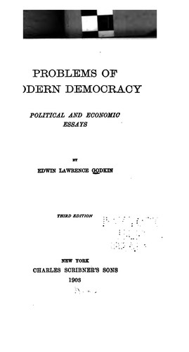 Cover for Problems of modern democracy