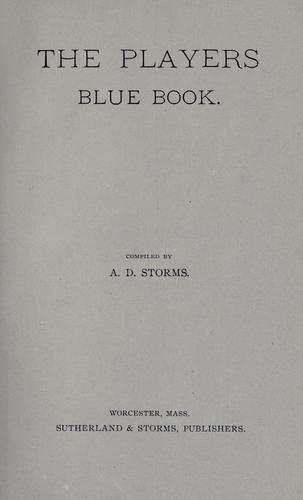 Cover for The players blue book.