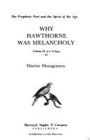 Cover for Why Hawthorne Was Melancholy