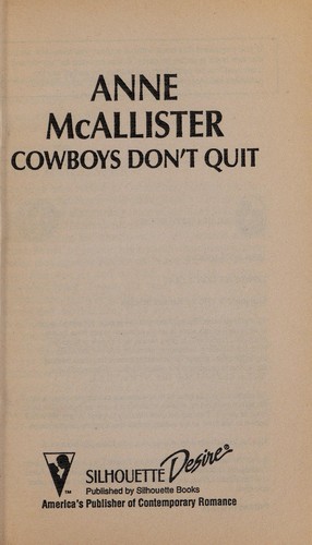 Cover for Cowboys Don't Quit (Code of the West)