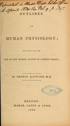 Cover for Outlines of human physiology