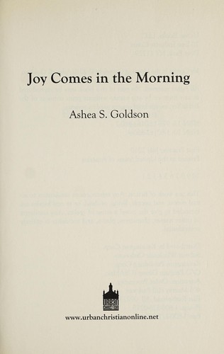 Cover for Joy comes in the morning