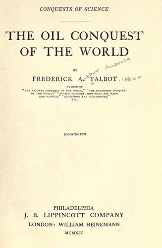 Cover for The oil conquest of the world