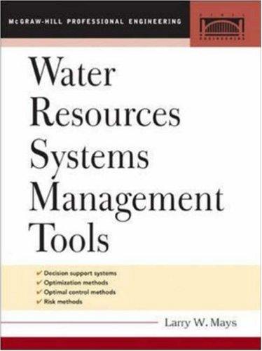 Cover for Water Resource Systems Management Tools (McGraw-Hill Professional Engineering. Civil Engineering)
