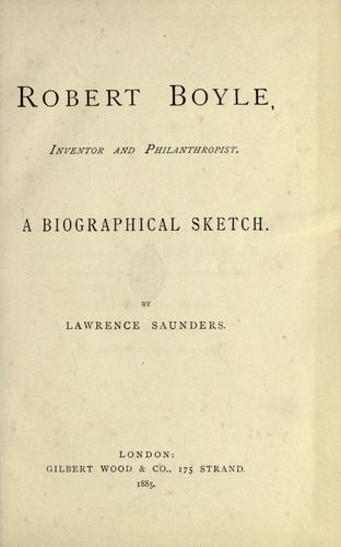 Cover for Robert Boyle