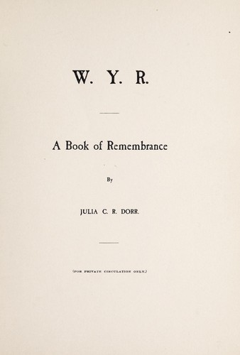 Cover for W.Y.R.