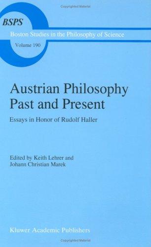 Cover for Austrian Philosophy Past and Present