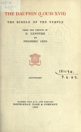 Cover for The Dauphin (Louis XVII)