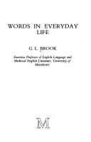 Cover for Words in everyday life