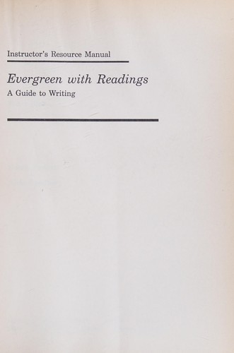 Cover for Evergreen, with readings