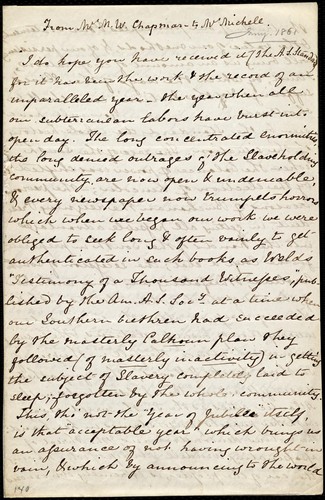 Cover for [Letter to] Mrs. Michell