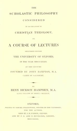 Cover for The scholastic philosophy