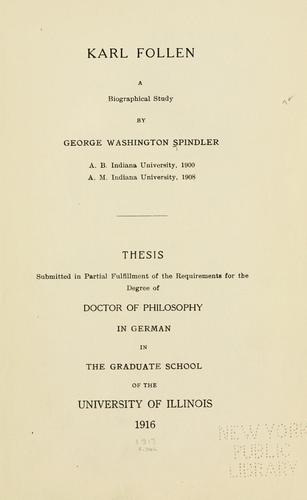 Cover for Karl Follen